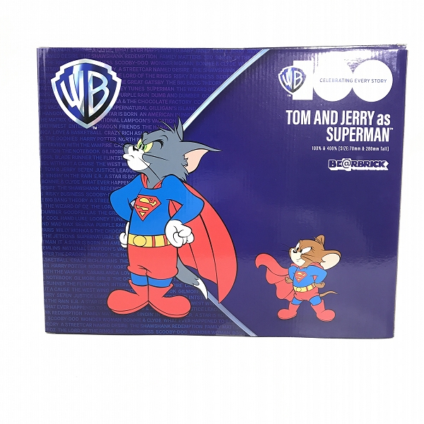 実際に弊社で買取させて頂いた【未開封】MEDICOM TOY/メディコムトイ BE@RBRICK/ベアブリック TOM AND JERRY as SUPERMAN 100％&400% トムとジェリー の画像 2枚目