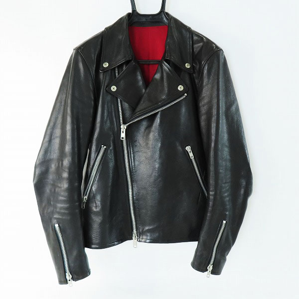 実際に弊社で買取させて頂いたBACKLASH/バックラッシュ オリーチェイタリアンショルダー レザー ダブルライダース 1572-02/L