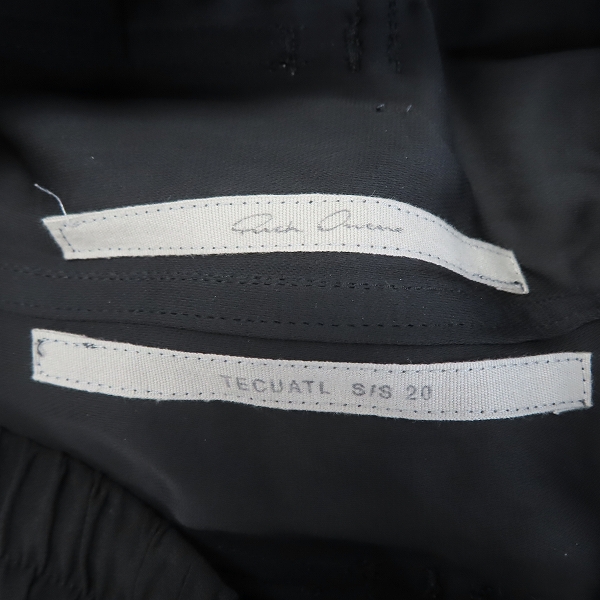 実際に弊社で買取させて頂いたRick Owens/リックオウエンス 2020SS TECUATL BAUHAUS CAGOバウハウスレザーカーゴパンツ RU20S7377-Y/48の画像 3枚目