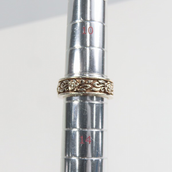 実際に弊社で買取させて頂いたDEAL TEARS/ディールティアーズ スクロール ローズ シルバー リング 12.5号の画像 7枚目