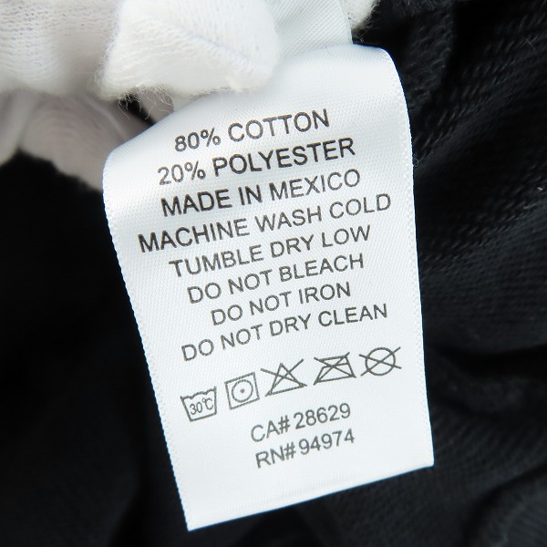 実際に弊社で買取させて頂いたstussy/ステューシー ロゴプリント プルオーバーパーカー ブラック/XLの画像 3枚目