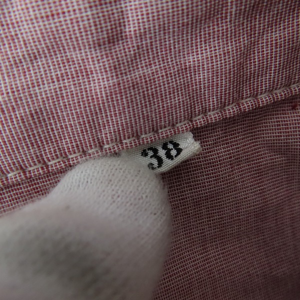 実際に弊社で買取させて頂いたGLORY PARK/グローリーパーク THE FLAT HEAD/フラットヘッド 長袖 ウエスタンシャツ ピンク系/38の画像 3枚目