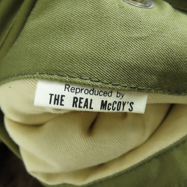 実際に弊社で買取させて頂いたTHE REAL McCOY'S/リアルマッコイズ ROUGH WEAR CLOTHING B-15A フライトジャケット 34の画像 5枚目