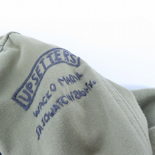 実際に弊社で買取させて頂いたWACKO MARIA×Sasquatchfabrix./ワコマリア×サスクワァッチファブリックス スカル 刺繍 ミリタリーシャツジャケット/Lの画像 9枚目