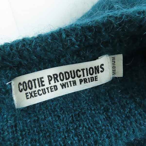 実際に弊社で買取させて頂いたCOOTIE/クーティー 20AW Mohair Cardigan Turquoise モヘア カーディガン/M の画像 2枚目