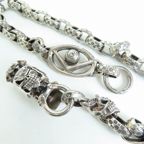 実際に弊社で買取させて頂いたSTARLINGEAR/スターリンギア デビルスカル チェッカーリンクウォレットチェーン