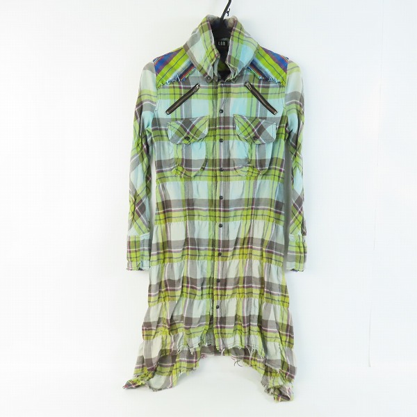 実際に弊社で買取させて頂いたL.G.B./ルグランブルー スナップボタン チェックシャツ Shirt-G /DRESS 4823KOD/1