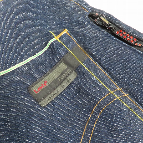 実際に弊社で買取させて頂いたLEVI’S Fenom×FRAGMENT DESIGN/リーバイスフェノム×フラグメントデザイン ラインストーン ワイドデニムパンツ FM505-0016/34の画像 7枚目