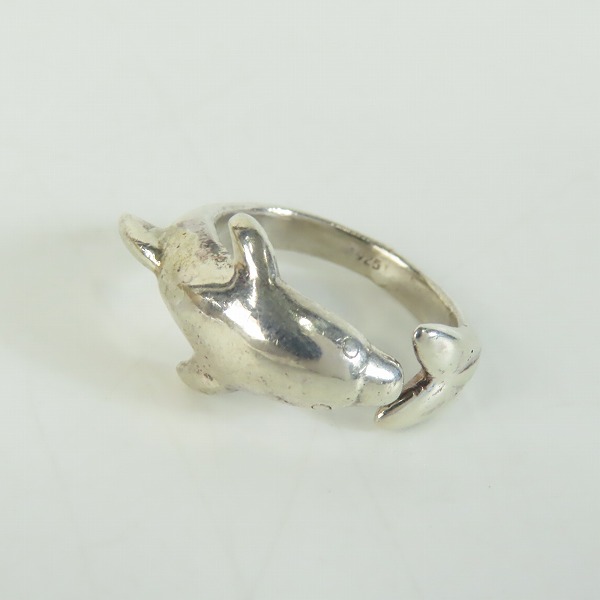 実際に弊社で買取させて頂いたHOLLYWOOD RANCH MARKET/ハリウッドランチマーケット ドルフィン/イルカ リング 12号