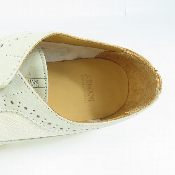 実際に弊社で買取させて頂いたARMANI COLLEZIONI/ ウイングチップ スエード切り替え スニーカー/42の画像 4枚目