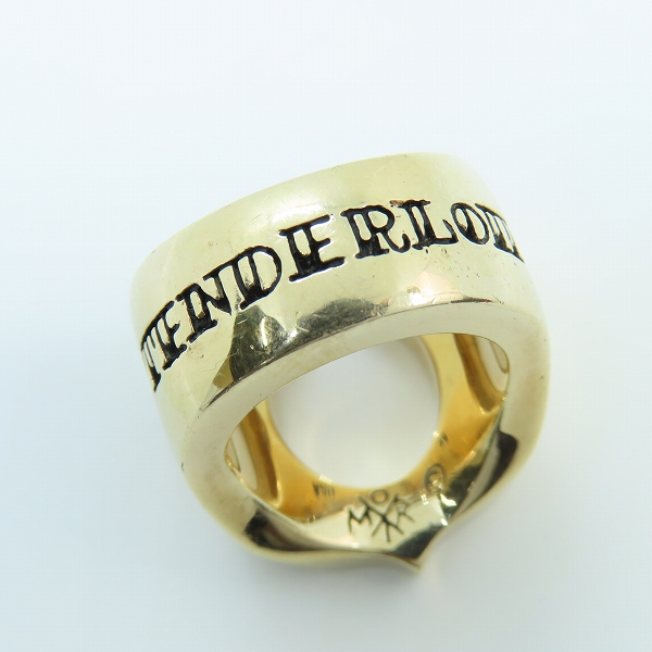 実際に弊社で買取させて頂いたTENDERLOIN/テンダーロイン 8K T-H.S RING GOLD/STONE ホースシューリング w/ダイヤ 12.5-13.5号の画像 7枚目