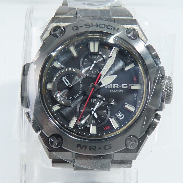 実際に弊社で買取させて頂いた【未使用】G-SHOCK/Gショック MR-G Bluetooth搭載 電波ソーラー フルメタル MRG-B1000B-1AJRの画像 1枚目