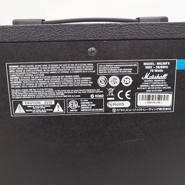 実際に弊社で買取させて頂いた★Marshall/マーシャル MG30FX エレキギター用コンボアンプの画像 7枚目