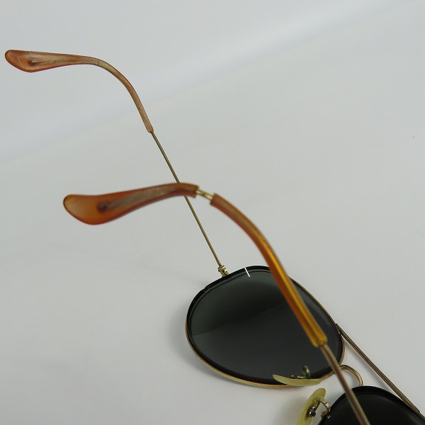 実際に弊社で買取させて頂いたRay-Ban/レイバン B&L/ボシュロム社製 ティアドロップ型 アイウェア/サングラス 度入り ゴールドの画像 7枚目