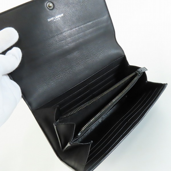 実際に弊社で買取させて頂いたSAINT LAURENT PARIS/サンローランパリ ラージフラップウォレット YSL 414567 の画像 5枚目