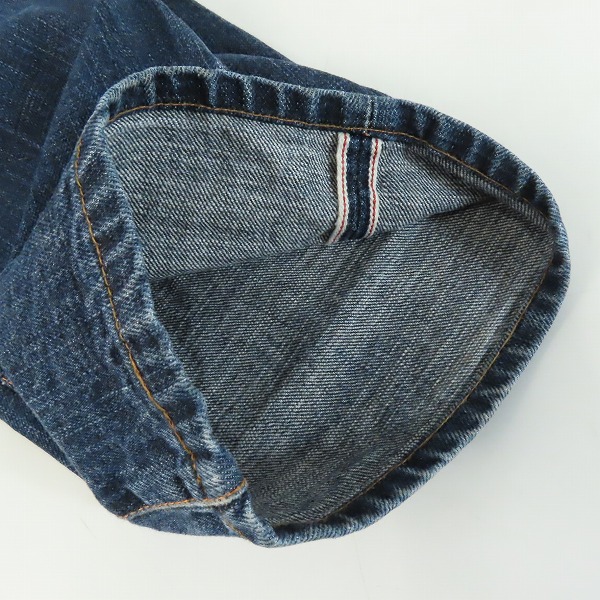 実際に弊社で買取させて頂いたEVISU/エヴィス EVISU GENES OSAKA 刺繍 ボタンフライ デニムパンツ Lot.2001/31×35の画像 4枚目