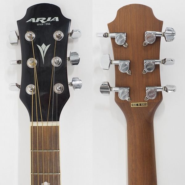 実際に弊社で買取させて頂いた★Aria/アリア AMB-35 BLS エレアコ/アコースティックギター/アコギ ソフトケース付の画像 2枚目