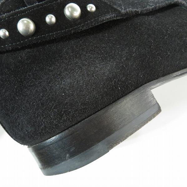 実際に弊社で買取させて頂いたSAINT LAURENT PARIS/サンローランパリ スウェードレザー スタッズ付きショートブーツ  375689/43の画像 7枚目