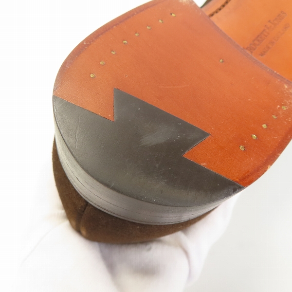 実際に弊社で買取させて頂いたCROCKETT&JONES/クロケットアンドジョーンズ CAVENDISH3/キャベンディッシュ3 タッセルローファー スウェード 26212/7Eの画像 7枚目