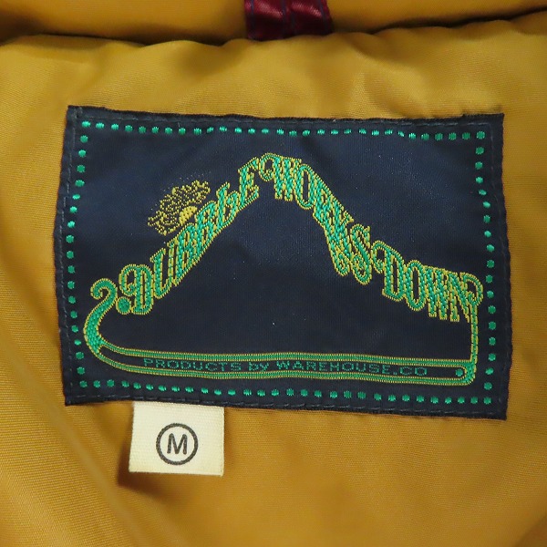 実際に弊社で買取させて頂いたWARE HOUSE/ウエアハウス DUBBLE WORKS DOWN ジャケット/Mの画像 2枚目