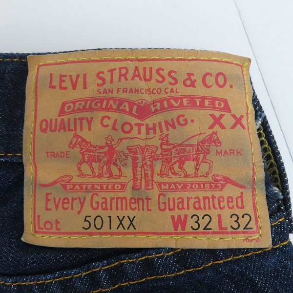 実際に弊社で買取させて頂いたLEVI'S/リーバイス LVC/ヴィンテージクロージング 1955モデル USA製 501XX デニムパンツ 50155-0116/W32L32の画像 2枚目