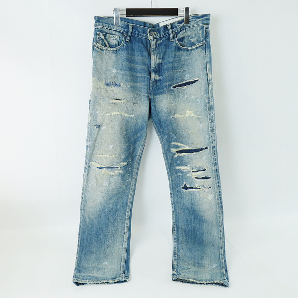 実際に弊社で買取させて頂いたNEIGHBORHOOD/ネイバーフッド 21AW 212 SAVAGE DP MID/C-PT ダメージ 加工 デニムパンツ 212XBNH-PTM08/L