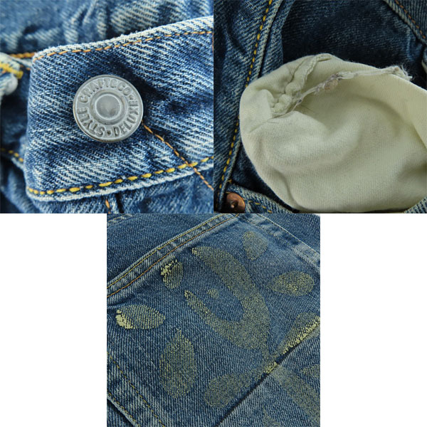 実際に弊社で買取させて頂いたEVISU/エヴィス 道楽 プリント ボタンフライ デニムパンツの画像 8枚目