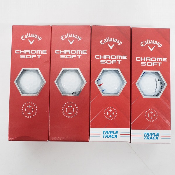 実際に弊社で買取させて頂いた 【未使用】Callaway/キャロウェイ CHROME SOFT・TRIPLE TRACK/クロムソフト ゴルフボール ホワイト 計1ダース 