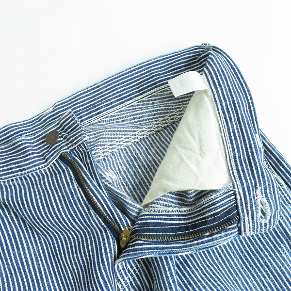 実際に弊社で買取させて頂いたTHE FLAT HEAD/フラットヘッド ストライプ コットン ハーフパンツ/32の画像 2枚目