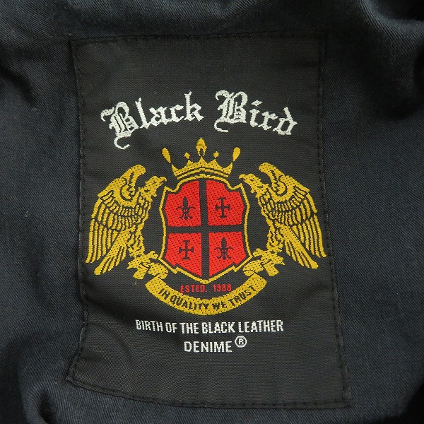 実際に弊社で買取させて頂いたBLACK BIRD by Denime/ブラックバードバイ ドゥニーム ラムレザー ブルゾン の画像 2枚目
