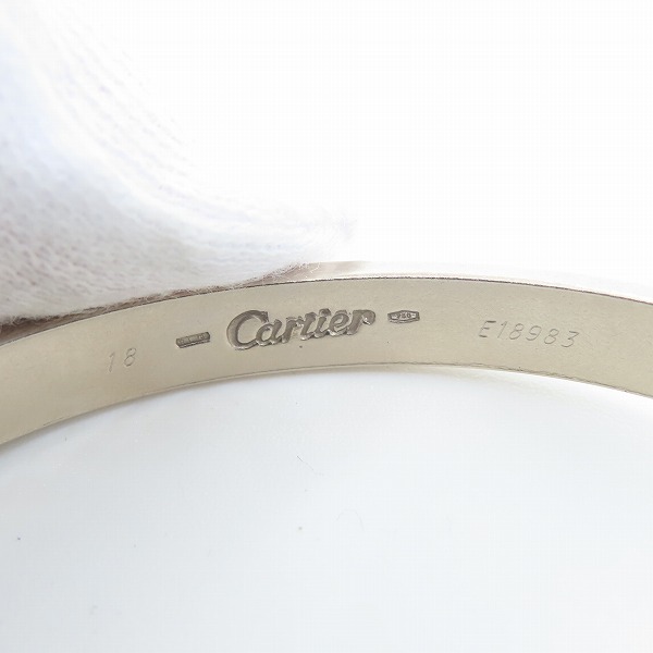 実際に弊社で買取させて頂いたCartier/カルティエ LOVE ブレスレット/ラブブレスレット AU750/K18WG/#18 ドライバー付きの画像 3枚目