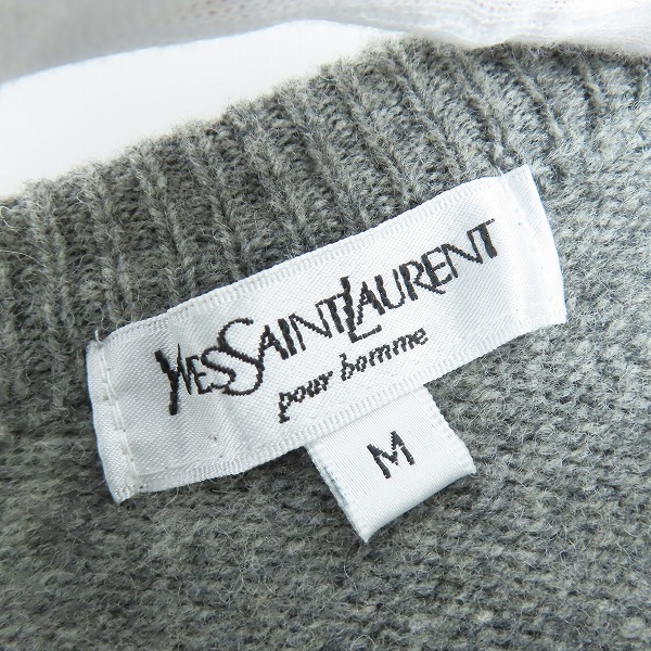 実際に弊社で買取させて頂いたYves Saint-Laurent pour homme/YSL/イブサンローラン ウールニット/Mの画像 2枚目