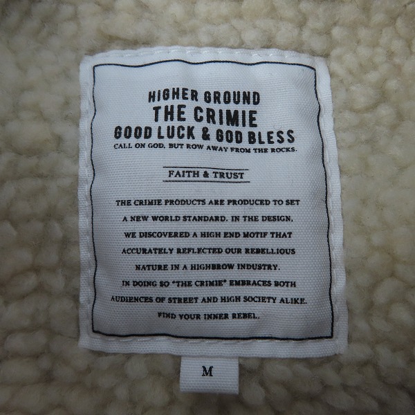 実際に弊社で買取させて頂いたCRIMIE/クライミー チェック柄 ウール/アルパカ混 ボアジャケット /Mの画像 2枚目