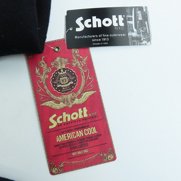 実際に弊社で買取させて頂いた【未使用】SCHOTT/ショット ウール シングルPコート/ピーコート 米国製 75624 NAV/40の画像 6枚目