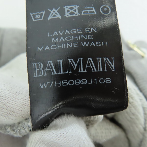 実際に弊社で買取させて頂いたBALMAIN/バルマン ジップ デザイン スウェット バイカーパンツ W7H5099J108/Lの画像 6枚目