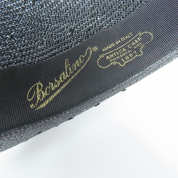 実際に弊社で買取させて頂いたBorsalino/ボルサリーノ パナマハット 中折れ 帽子 リボン 15122 7-5/8の画像 6枚目