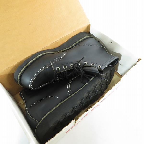 実際に弊社で買取させて頂いたREDWING/レッドウィング オールブラックセッターブーツ 8137/9Dの画像 8枚目