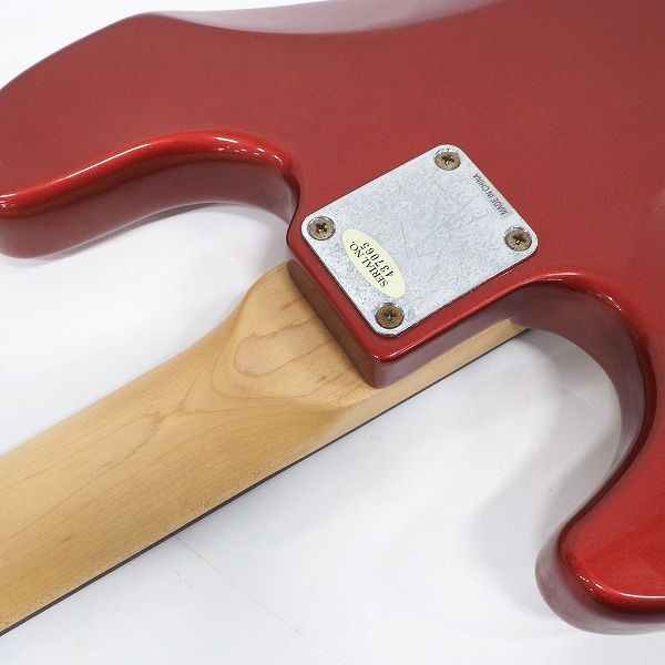 実際に弊社で買取させて頂いた★BUSKER'S/バスカーズ ジャズベース Type メタリックレッド 4弦エレキベースの画像 9枚目