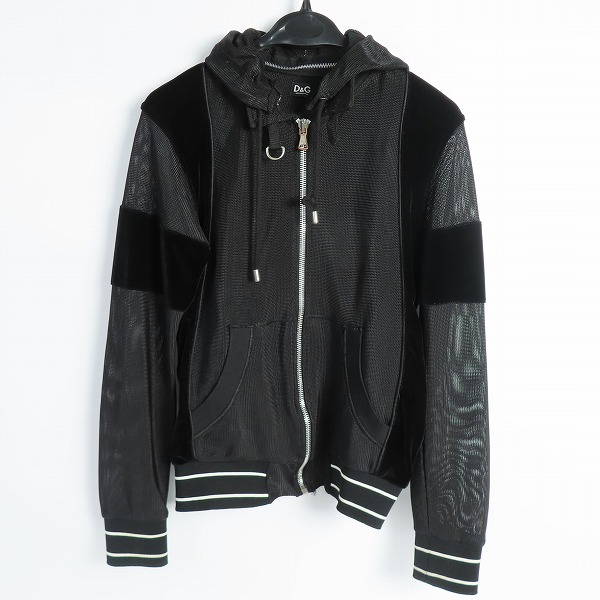 実際に弊社で買取させて頂いたD&G/ディーアンドジー DOLCE&GABBANA/ドルチェ&ガッバーナ メッシュ ベロア切り替え ブルゾン/M