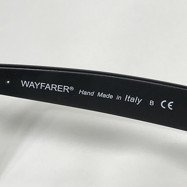 実際に弊社で買取させて頂いたRay-Ban/レイバン WAYFARER/ウェイファーラー サングラス/アイウェア マットブラック RB2140-F 901-Sの画像 6枚目