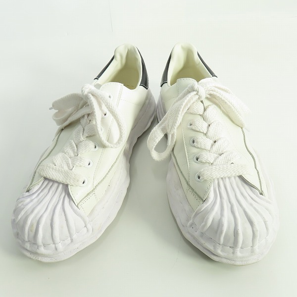 実際に弊社で買取させて頂いたMIHARA YASUHIRO/メゾンミハラヤスヒロ  Sole Shellcap Leather レザースニーカー ホワイト  A06FW702/45 