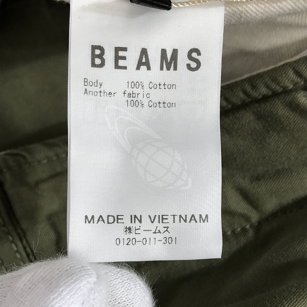 実際に弊社で買取させて頂いた【未使用】BEAMS/ビームス 7分丈カーゴパンツ/ショーツ  OLIVE/オリーブ Mの画像 4枚目