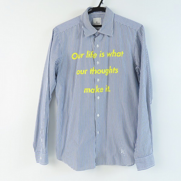 実際に弊社で買取させて頂いたuniform experiment/ユニフォームエクスペリメント ストライプ 長袖シャツ/UE-180023/1