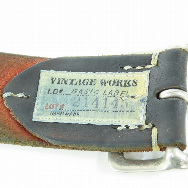 実際に弊社で買取させて頂いたVINTAGE WORKS/ヴィンテージ ワークス スタッズ レザーベルト DH5697/35/89の画像 3枚目