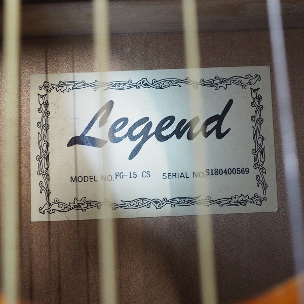 実際に弊社で買取させて頂いた★【難有り】Legend by Aria/レジェンド FG-15 CS アコースティックギター/アコギ の画像 4枚目