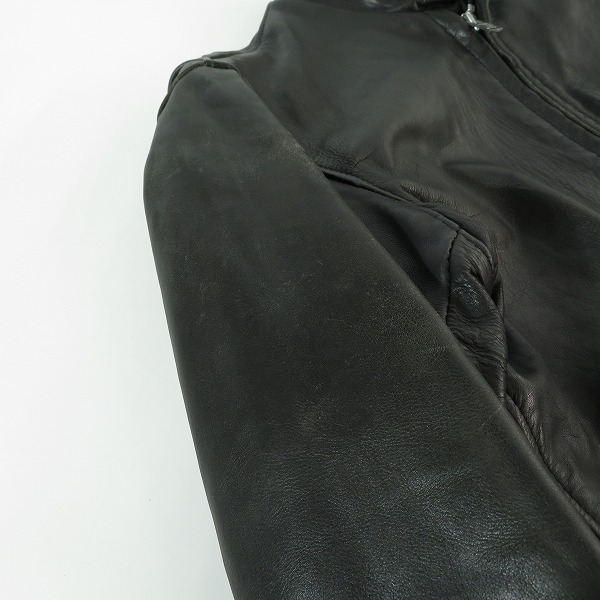 実際に弊社で買取させて頂いたSCHOTT/ショット シングル レザー ライダースジャケット/38の画像 8枚目