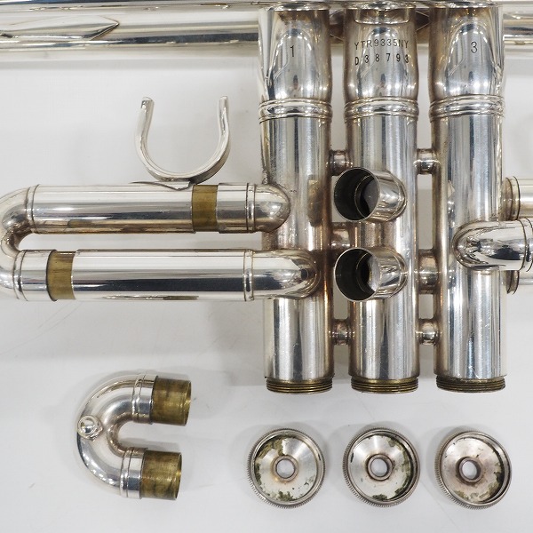 実際に弊社で買取させて頂いた★YAMAHA/ヤマハ Xeno Artist Model/ゼノアーティスト YTR-9335NYS/YTR9335NYS トランペット 銀メッキ ハードケース付の画像 5枚目