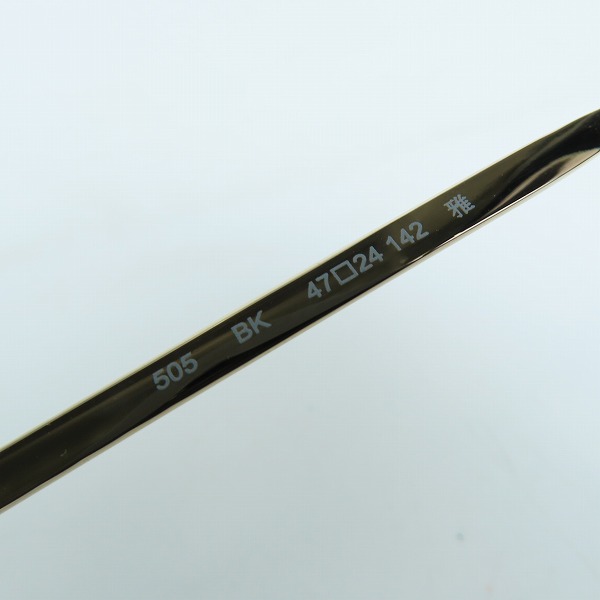 実際に弊社で買取させて頂いたOLIVER PEOPLES/オリバーピープルズ サングラス/アイウェア 505 BK Limited Edition 雅の画像 6枚目