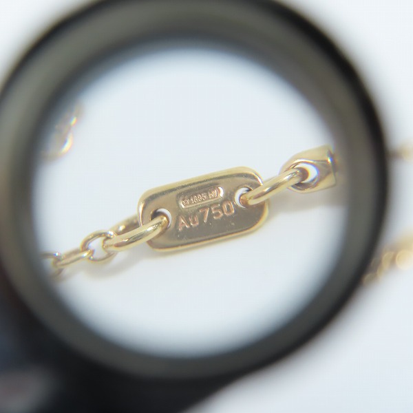 実際に弊社で買取させて頂いたGUCCI/グッチ AU750/K18 インターロッキングGブロッサム サークルネックレス 434553の画像 6枚目