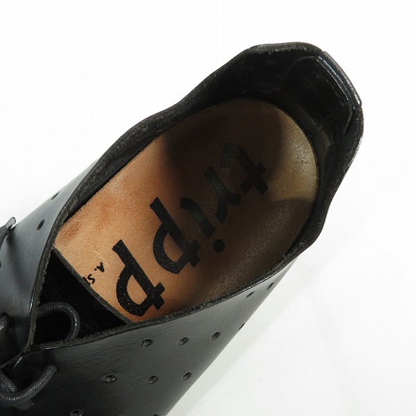 実際に弊社で買取させて頂いた(2)trippen/トリッペン GOLF パンチング レザー レースアップ シューズ 42の画像 4枚目